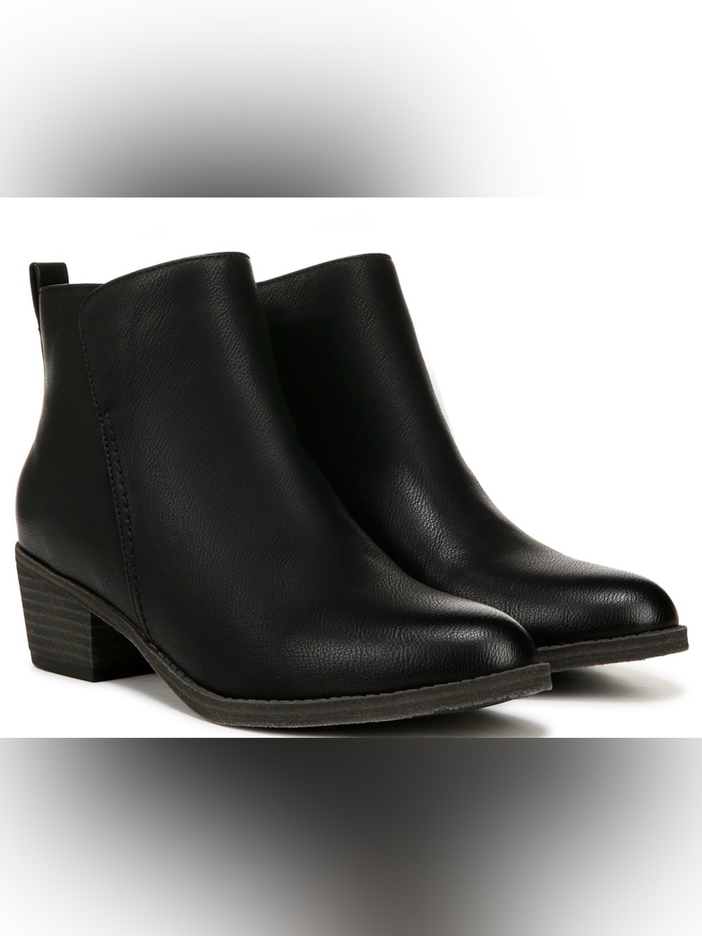 SOUL Naturalizer Black Slip-On Booties Size 7.5